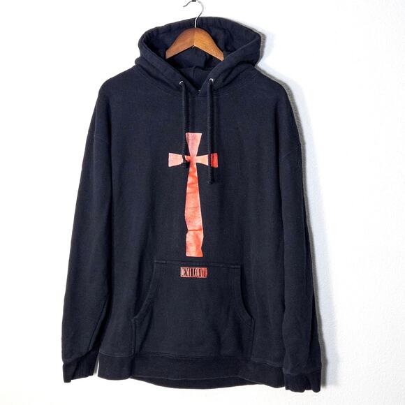 Source Unknown Tops - Demi Lovato Hoodie Black Size XL Goth Emo Streetwear Y2K Grunge